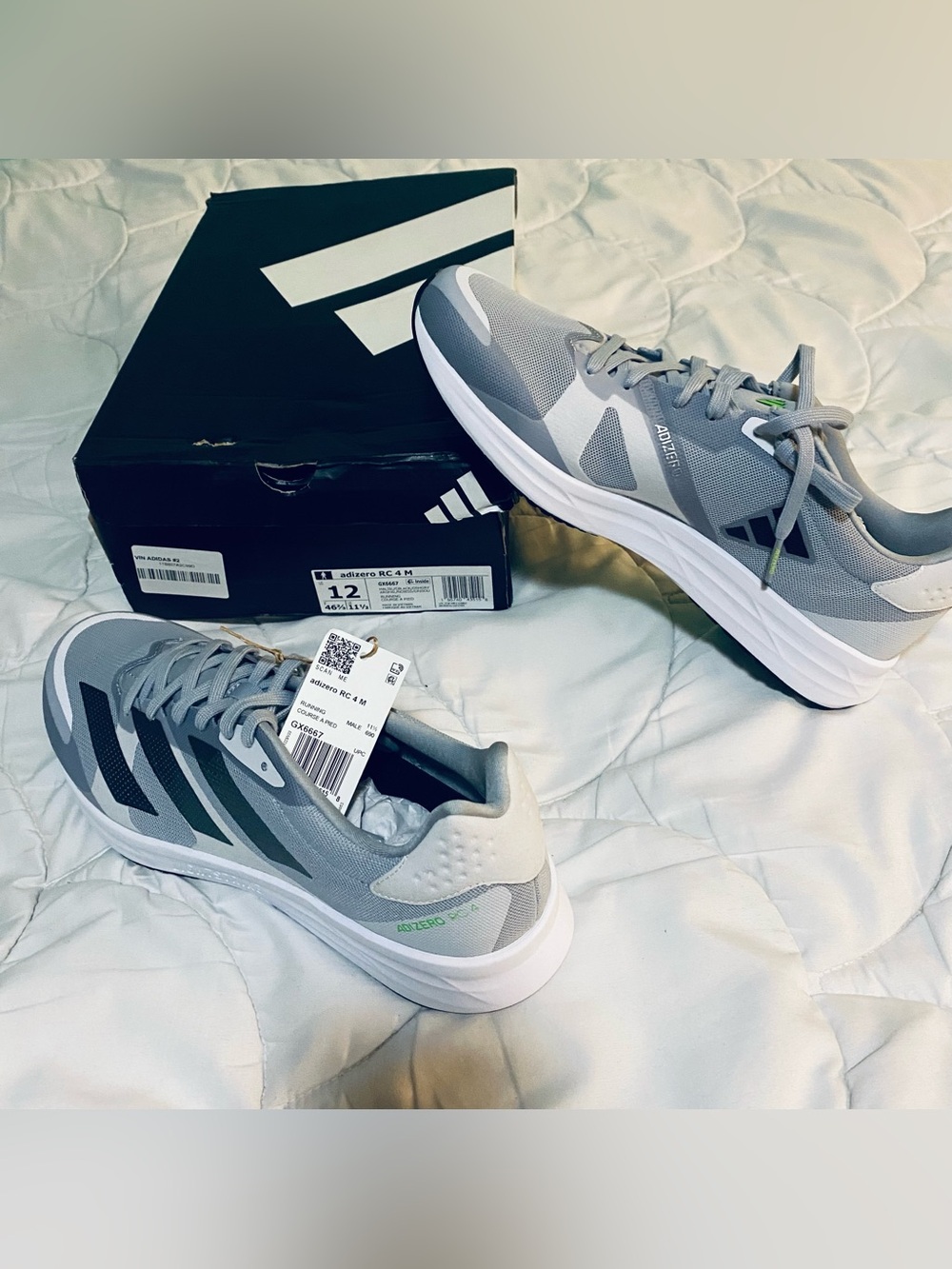 Size12 adidas Men’s Gray Athletic Running Shoes